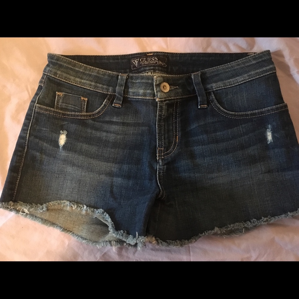 Guess Denim Shorts fringe new